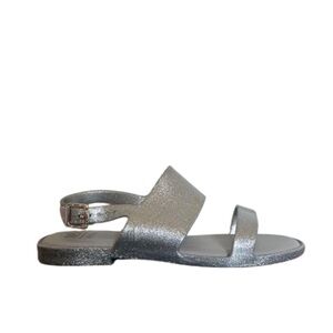Mel by Mini Melissa Classy Silver Double Strap Sandals